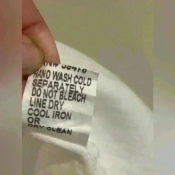 Vanessa Zani White Linen Lacy V-Neck Top Size S Made in Italy - Picture 6 of 10